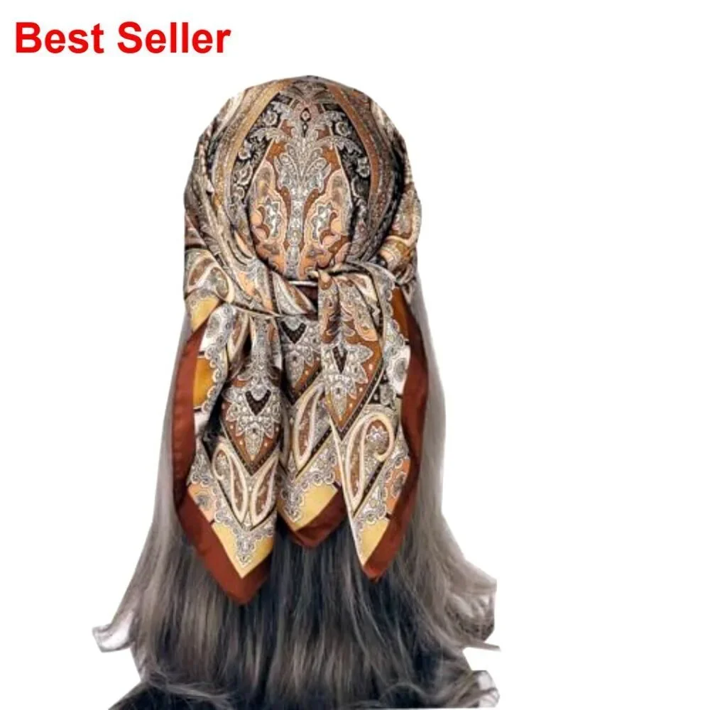 Silk Feeling Satin Hair Scarf for Women Multi-Purpose Fashion Accessory